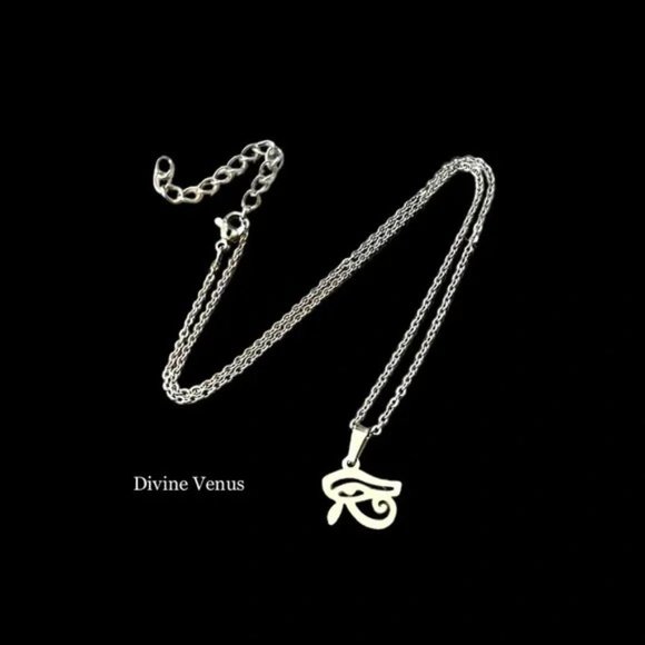 Eye of Horus Necklace | Ancient Egyptian Symbols | Stainless Steel Jewelry - Picture 3 of 6